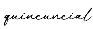 单词quincuncial书写