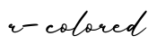 单词r-colored书写