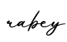单词rabey书写