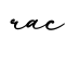 单词rac书写