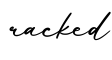 单词racked书写