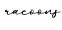 单词racoons书写