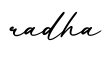单词radha书写