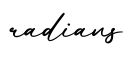 单词radians书写