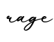单词rage书写