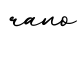 单词rano书写