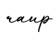 单词raup书写