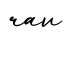 单词rav书写