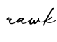 单词rawk书写