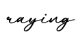 单词raying书写