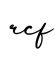 单词rcf书写