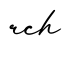 单词rch书写