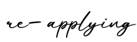 单词re-applying书写