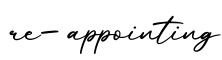 单词re-appointing书写