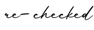 单词re-checked书写