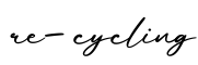 单词re-cycling书写