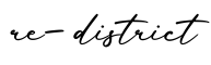 单词re-district书写
