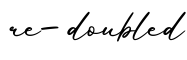 单词re-doubled书写