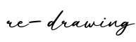 单词re-drawing书写