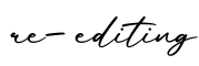 单词re-editing书写