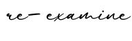 单词re-examine书写