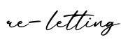 单词re-letting书写