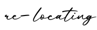 单词re-locating书写