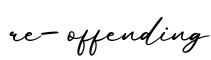 单词re-offending书写