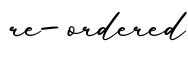 单词re-ordered书写