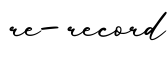 单词re-record书写