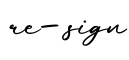 单词re-sign书写