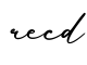 单词recd书写