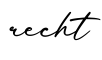 单词recht书写