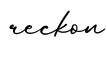 单词reckon书写