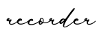 单词recorder书写