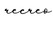 单词recreo书写
