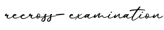 单词recross-examination书写