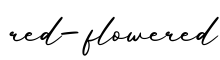 单词red-flowered书写