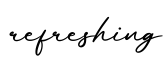 单词refreshing书写