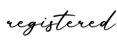 单词registered书写