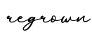 单词regrown书写