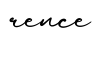 单词rence书写
