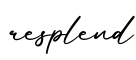 单词resplend书写