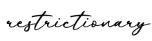 单词restrictionary书写