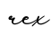 单词rex书写