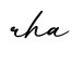 单词rha书写