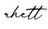单词rhett书写