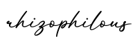 单词rhizophilous书写