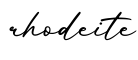 单词rhodeite书写