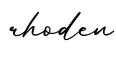 单词rhoden书写